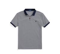 Polo Ralph Lauren Mens Stripe Zip Polo Shirt Andover French Navy White FRENCH NAVY WHITE M