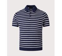 Polo Ralph Lauren Mens Striped Polo Collar Knit - Colour: 002 Bright Navy Combo - Size: Large