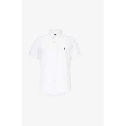 Polo Ralph Lauren Mens White Logo-embroidered Cotton-seersucker Shirt Xxl