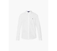 Polo Ralph Lauren Mens White Long-sleeved Logo-embroidered Slim-fit Cotton Shirt Xxl