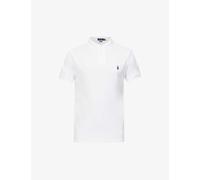 Polo Ralph Lauren Mens White Short-sleeved Logo-embroidered Slim-fit Cotton-piqué Shirt Xxl