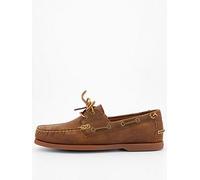 Polo Ralph Lauren Merton Leather And Suede Boat Shoes, Brown, Size 9, Men Brown