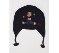 POLO RALPH LAUREN Newborn Cotton Beanie with Teddy Bear Print - Size: 12M - unisex