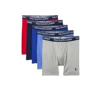 Polo Ralph Lauren P5 Classic Fit Cotton Boxer Briefs, Andover Heather/Aerial Blue/Rugby Royal Rl2000 Red/Cruise Navy, M, (NCBBP59KU-961)