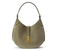 POLO RALPH LAUREN Polo ID Shoulder Bag Genuine Leather 25 cm olive