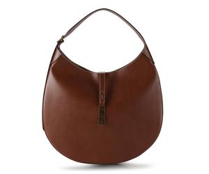 POLO RALPH LAUREN Polo ID Shoulder Bag Genuine Leather 44 cm brown