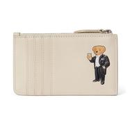 POLO RALPH LAUREN Polo Play Credit card case Genuine Leather 12.5 cm beige