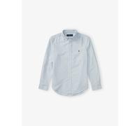 Polo Ralph Lauren Polo Ralph Lauren Boys' Logo-Embroidered Striped Cotton Shirt Lt Blue Stripe L