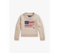 Polo Ralph Lauren Polo Ralph Lauren Girls' Icon Flag Cotton-Blend Jumper Dune Tan 4 Years