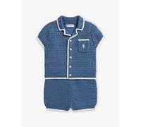 Polo Ralph Lauren Polo Ralph Lauren Polo Cotton-Knit Shirt and Short Set 6-24 Months Delta Blue 24 Months