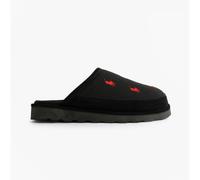 Polo Ralph Lauren Polo Ralph Lauren READE Suede-Trim Polo Pony Scuff Mule Slipper - UK 11 - Black