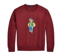Polo Ralph Lauren Mens Red Preppy Bear Crew-neck Cotton-blend Sweatshirt S
