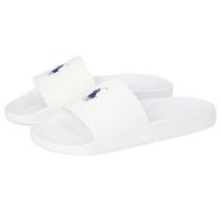 POLO RALPH LAUREN Polo Slide Sandal, White/Navy, 12 UK