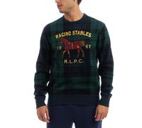 Polo Ralph Lauren Racing Stables Tartan Sweater Sweatshirt Jacket Jumper