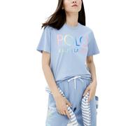 Polo Ralph Lauren Rainbow Logo T-shirt Retro Preppy Shirt Blouse Top Blouses XS