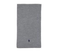 Polo Ralph Lauren ribbed logo-embroidered wool scarf - Grey One Size