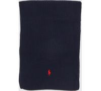 POLO RALPH LAUREN Ribbed Pure Wool Scarf with Embroidered Pony Logo - Size: OS - male