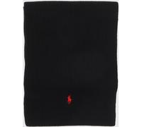 POLO RALPH LAUREN Ribbed Pure Wool Scarf with Embroidered Pony Logo - Size: OS - male