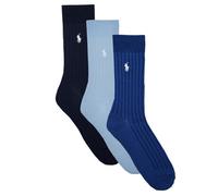 Polo Ralph Lauren Socks EGYPTIAN -CREW SOCK-3 PACK in Blue 5 / 8