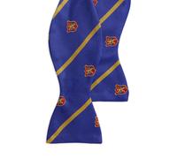 Polo Ralph Lauren striped club embroidered-emblem bow tie - Blue One Size