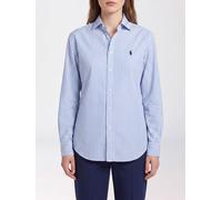 POLO RALPH LAUREN Striped Cotton Shirt with Embroidered Pony Logo - Size: L - female