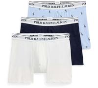 Polo Ralph Lauren Three-Pack Stretch Cotton Boxer Briefs - Navy/White/Office Blu
