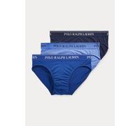 Polo Ralph Lauren Underwear 3-Pack Low Rise Stretch-Cotton Briefs -Navy/Sapphire