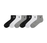 POLO RALPH LAUREN Women's Performance Cotton Ankle Socks - 6 Pair Pack - Breathable Mesh & Sport Cushioning Cushion Quarter (pack of 6)