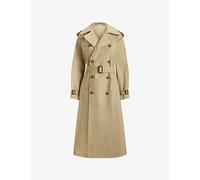 Polo Ralph Lauren Womens Polo Ralph Lauren Double-Breasted Regular-Fit Stretch-Cotton Trench Coat Tan L