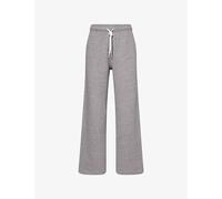 Polo Ralph Lauren Womens Polo Ralph Lauren Drawstring Wide-Leg Cotton-Blend Jogging Bottoms Dark Vintage Heather XS