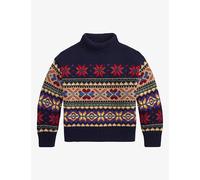 Polo Ralph Lauren Womens Polo Ralph Lauren Jacquard Wool and Cashmere Turtleneck Navy Multi M