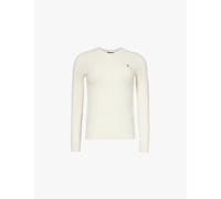 Polo Ralph Lauren Womens Polo Ralph Lauren Logo-Embroidered Cable-Knit Wool and Cashmere Jumper Authentic Cream L