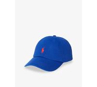 Polo Ralph Lauren Womens Polo Ralph Lauren Logo-Embroidered Cotton Baseball Cap Heritage Royal 1 Size