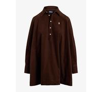Polo Ralph Lauren Womens Polo Ralph Lauren Logo-Embroidered Relaxed-Fit Cotton-Corduroy Mini Dress Brown 10