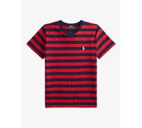 Polo Ralph Lauren Womens Polo Ralph Lauren Stripe-Print Cotton-Jersey T-Shirt Navy Red M