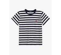 Polo Ralph Lauren Womens Polo Ralph Lauren Stripe-Print Cotton-Jersey T-Shirt Navy White L
