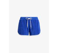 Polo Ralph Lauren Womens Polo Ralph Lauren Terry Drawstring-Waist Cotton-Blend Shorts Gala Blue L