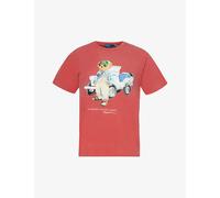 Polo Ralph Lauren Womens Sunrise Red Bear-print Cotton-jersey T-shirt Xs