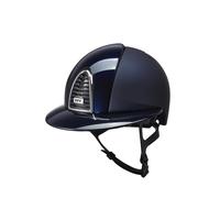 Polo riding helmet with visor and leather chin strap KEP Cromo 2.0 Textile/Polish