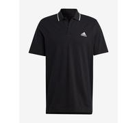 Polo Shirt Adidas Essentials Piqué Small Logo Short Sleeve Black White - XS