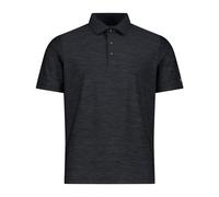 CMP Stretch Short Sleeve Polo Shirt Marbled Dark Grey - M