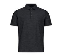 CMP Stretch Short Sleeve Polo Shirt Marbled Dark Grey - L