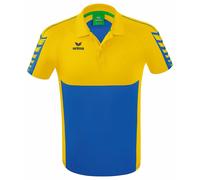 Erima Men's Six Wings Sport Polo, New Royal/Yellow, 3XL