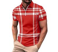 Polo Shirt for Men Short Sleeve Golf Polo Shirts with Pocket Summer Casual Polo T-Shirts Work Sports Golf Polo T-Shirts for Men t Shirts Mens Pack 4XL Holiday Clothes Men T-Shirt (Red, XXL)