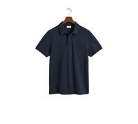 Gant Mens Regular Fit Tonal Shield Logo Short Sleeve Rugger - Blue Cotton - Size Medium
