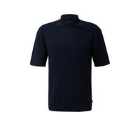 Polo shirt in linen blend QS Bleu L