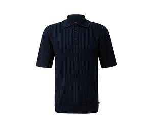 Polo shirt in linen blend QS Bleu M