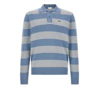 Lacoste Mens Classic Fit Long Sleeve Knitted Polo Shirt - Colour: VDB Aral/Shell Grey - Size: 5/L