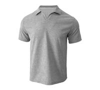 Polo Shirt Men's Short Sleeve Turn-Down Collar Lightweight Casual Men's Casual Shirt Temperament Short Sleeve Fashionable T-Shirt Spring Summer T-Shirts Breathable Casual Polo Shirts, gray, XXL