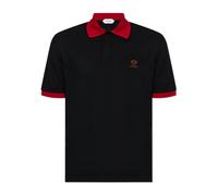Polo Shirt with Embroidered Logo - male - Versace - Polo Shirts - Black - S - Tops S